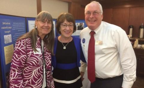 CEAH's Tom Meuser with U.S. Senator Susan Collins and former UNE faculty member Kristen Thomsen